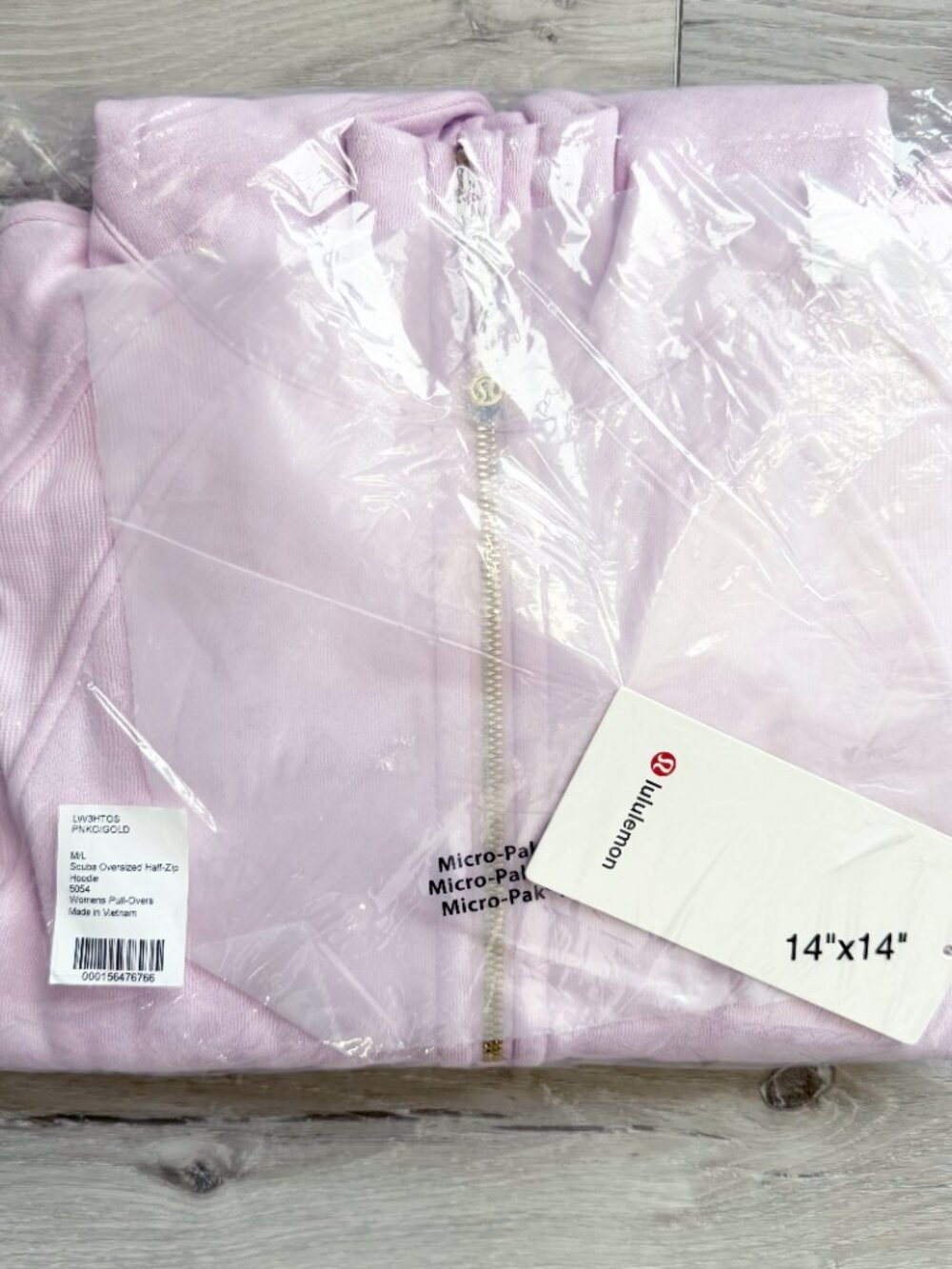 Lululemon - Pink Organza - Scuba Oversized Half-Zip Hoodie - Picture 4 of 5